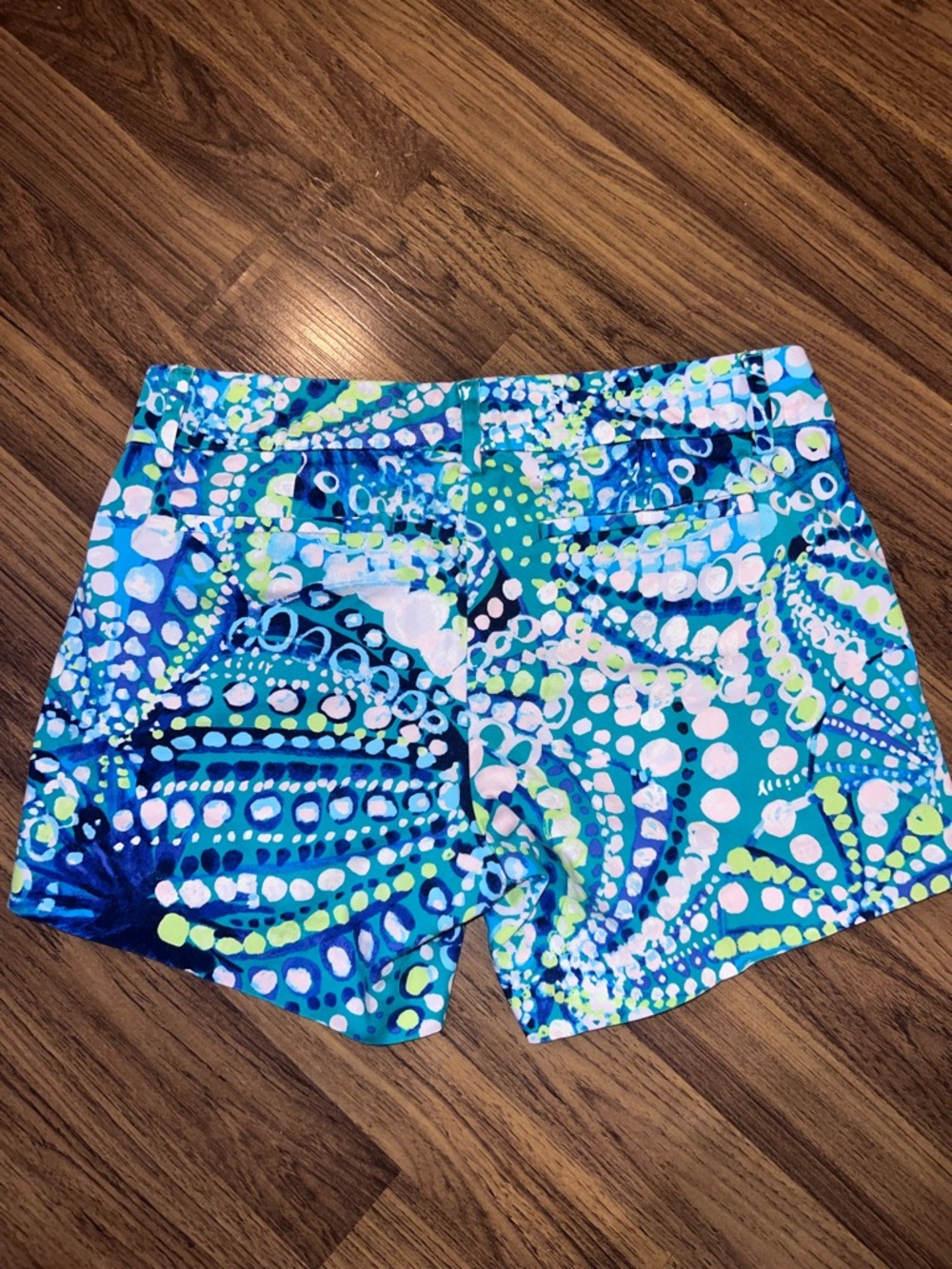 Lilly Pulitzer Teal Multicolor Printed Callahan Short